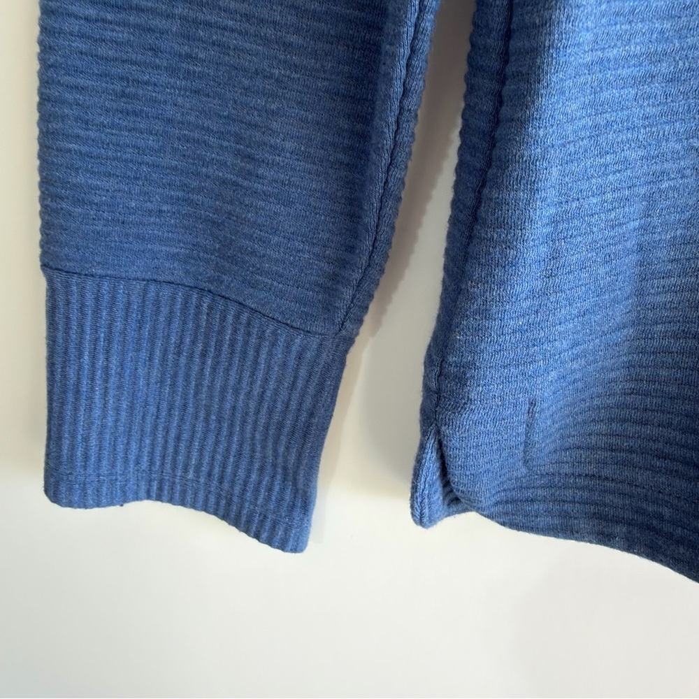 Talbots Ribbed Polo V-Neck Sweater Small Cornflower Blue Cotton Preppy Knit - Picture 7 of 14